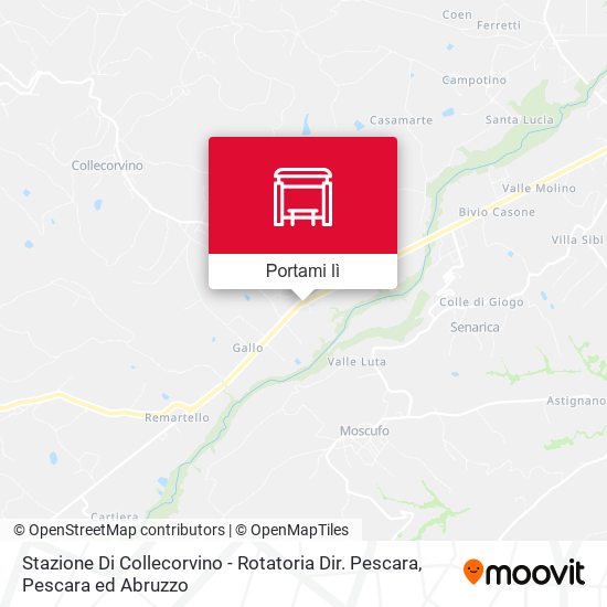 Mappa Stazione Di Collecorvino - Rotatoria Dir. Pescara