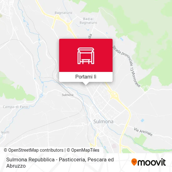 Mappa Sulmona Repubblica - Pasticceria
