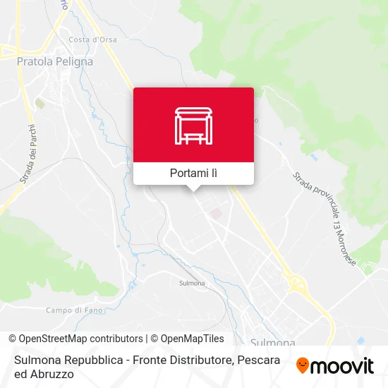 Mappa Sulmona Repubblica - Fronte Distributore