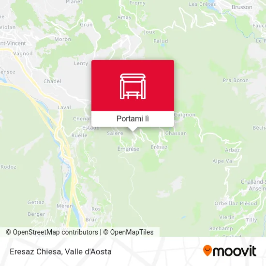 Mappa Eresaz Chiesa