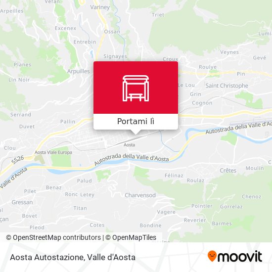 Mappa Aosta Autostazione