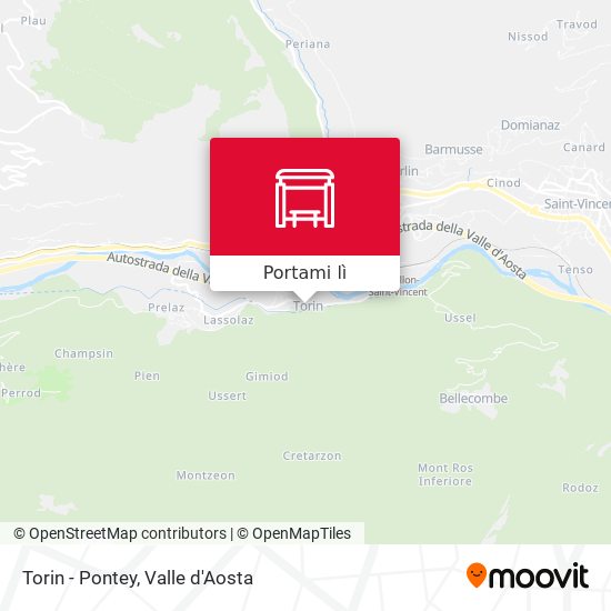 Mappa Torin - Pontey