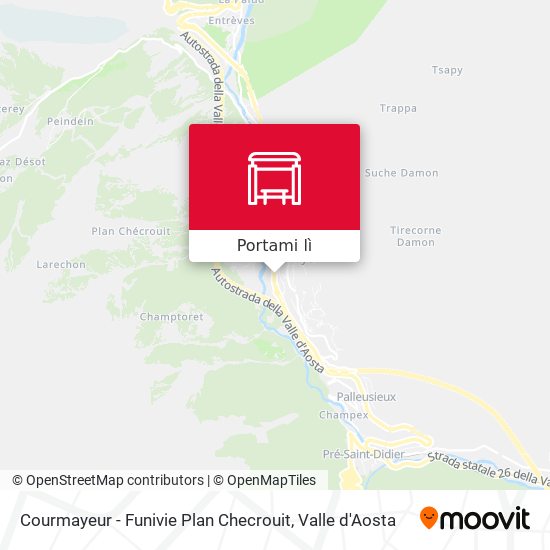 Mappa Courmayeur - Funivie Plan Checrouit