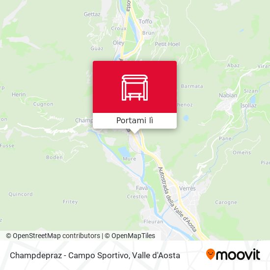 Mappa Champdepraz - Campo Sportivo