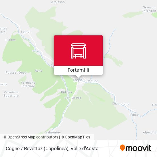 Mappa Cogne / Revettaz (Capolinea)