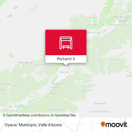 Mappa Oyace/ Municipio