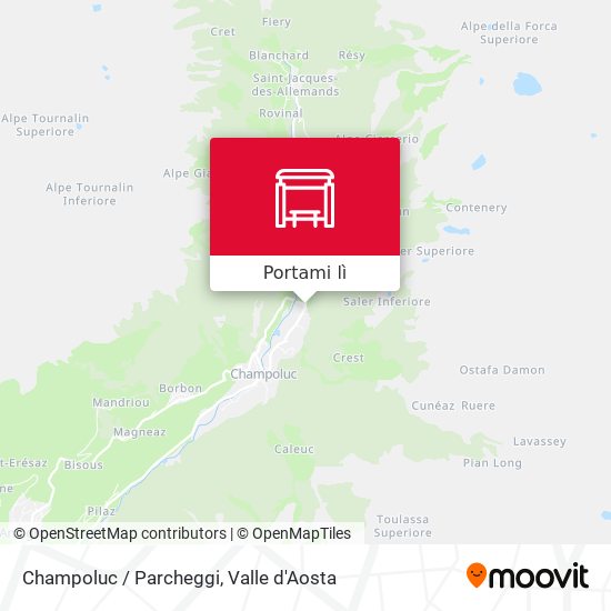 Mappa Champoluc / Parcheggi