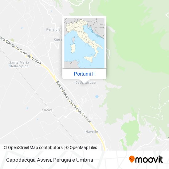 Mappa Capodacqua Assisi