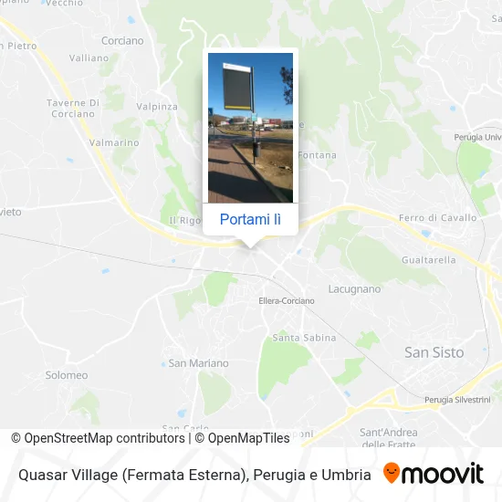 Mappa Quasar Village (Fermata Esterna)