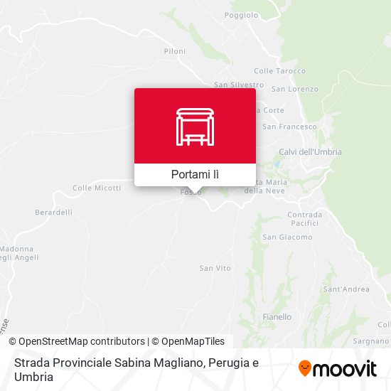 Mappa Strada Provinciale Sabina Magliano