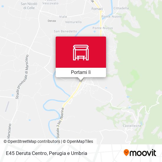 Mappa E45 Deruta Centro