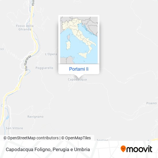 Mappa Capodacqua Foligno