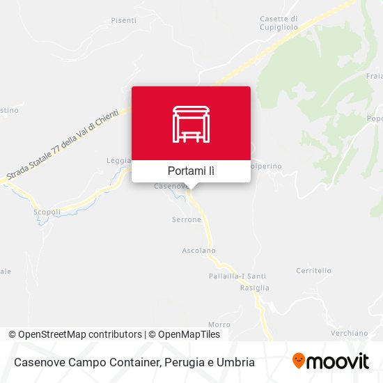 Mappa Casenove Campo Container