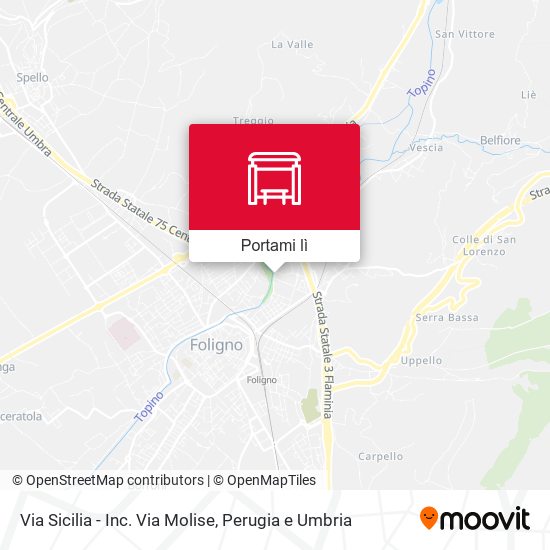 Mappa Via Sicilia - Inc. Via Molise