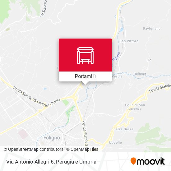 Mappa Via Antonio Allegri 6