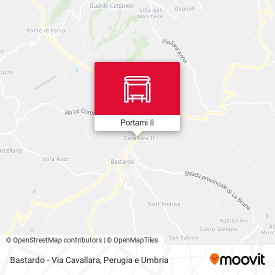 Mappa Bastardo - Via Cavallara