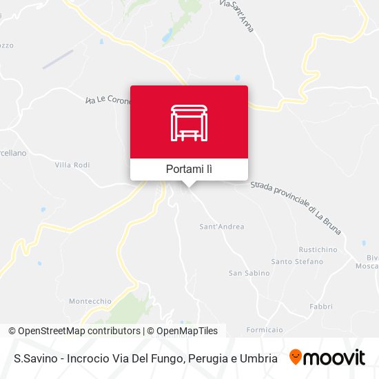 Mappa S.Savino - Incrocio Via Del Fungo