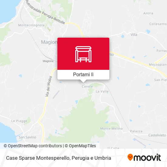 Mappa Case Sparse Montesperello