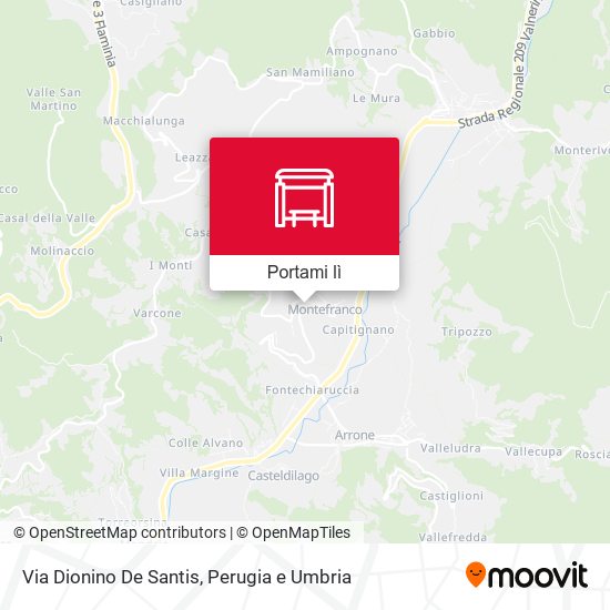 Mappa Via Dionino De Santis