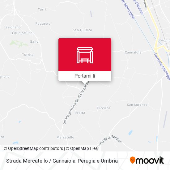 Mappa Strada Mercatello / Cannaiola