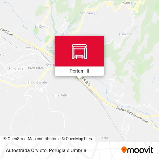 Mappa Autostrada Orvieto