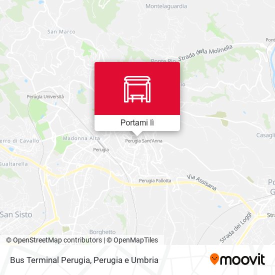 Mappa Bus Terminal Perugia