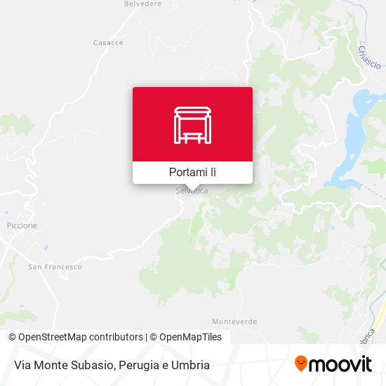Mappa Via Monte Subasio