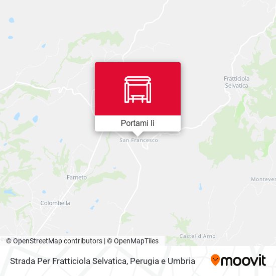 Mappa Strada Per Fratticiola Selvatica