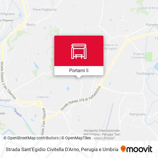 Mappa Strada Sant'Egidio Civitella D'Arno