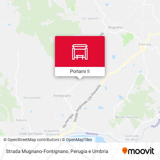 Mappa Strada Mugnano-Fontignano