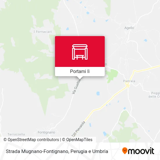 Mappa Strada Mugnano-Fontignano