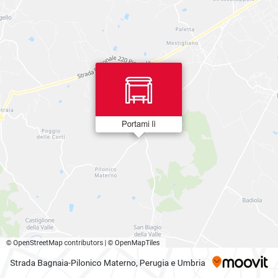 Mappa Strada Bagnaia-Pilonico Materno