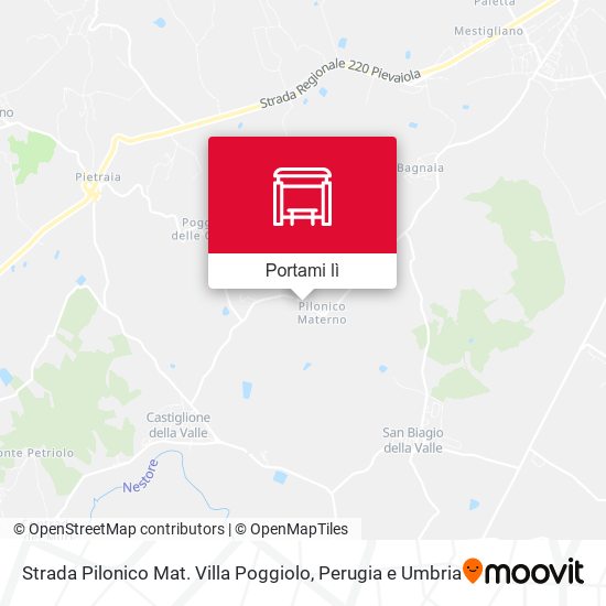 Mappa Strada Pilonico Mat. Villa Poggiolo