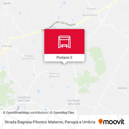 Mappa Strada Bagnaia-Pilonico Materno