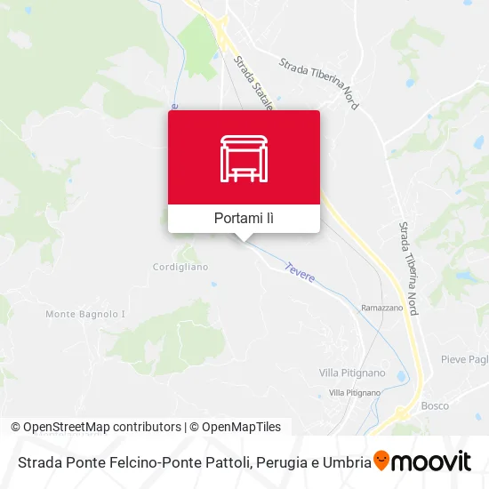 Mappa Strada Ponte Felcino-Ponte Pattoli