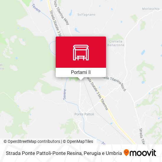 Mappa Strada Ponte Pattoli-Ponte Resina