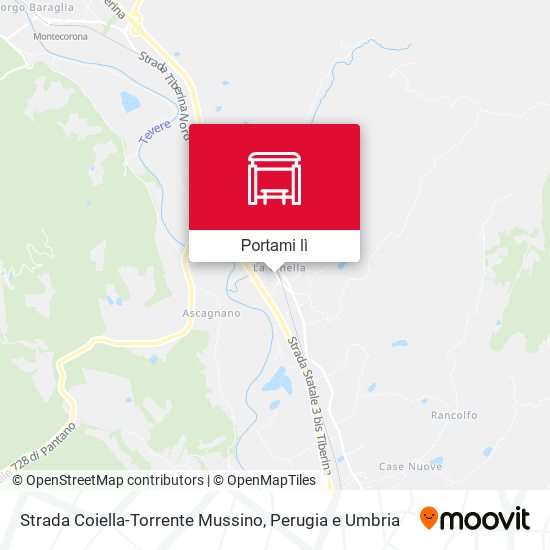 Mappa Strada Coiella-Torrente Mussino