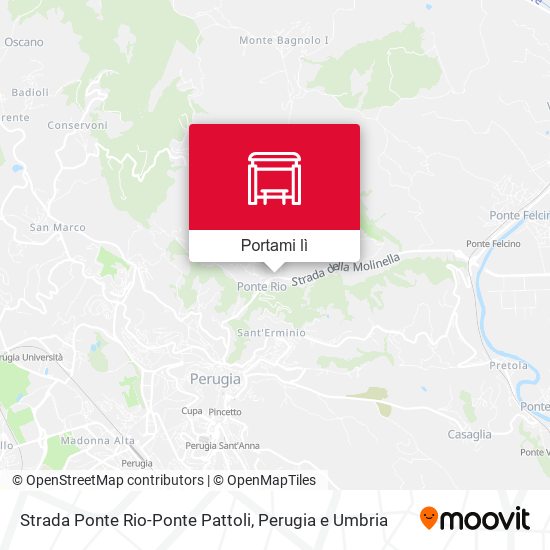 Mappa Strada Ponte Rio-Ponte Pattoli