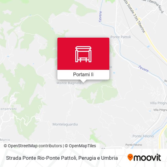 Mappa Strada Ponte Rio-Ponte Pattoli