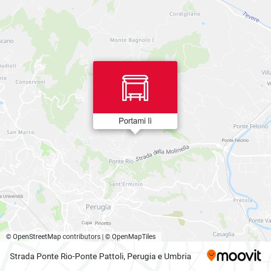 Mappa Strada Ponte Rio-Ponte Pattoli