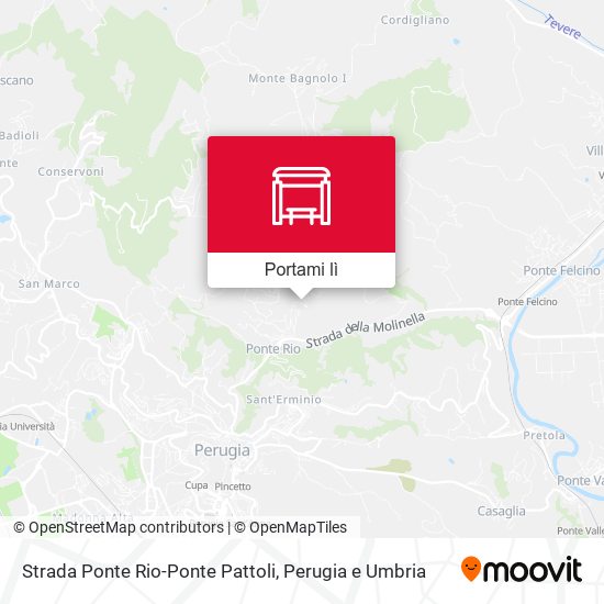 Mappa Strada Ponte Rio-Ponte Pattoli