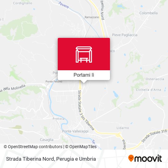 Mappa Strada Tiberina Nord