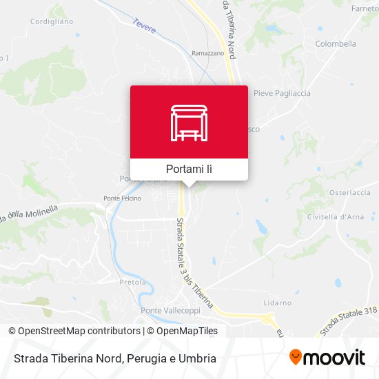 Mappa Strada Tiberina Nord