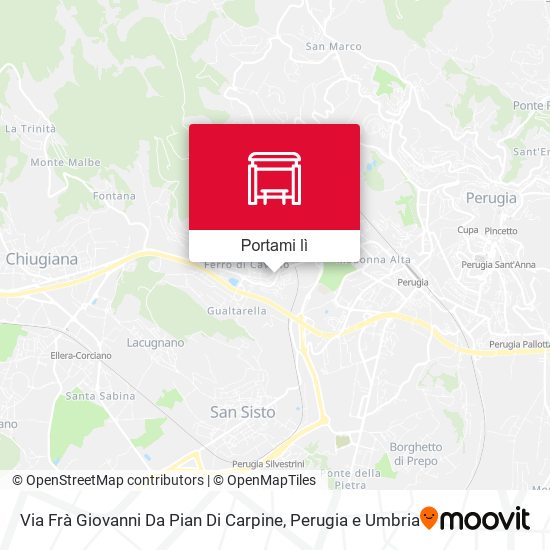 Mappa Via Frà Giovanni Da Pian Di Carpine