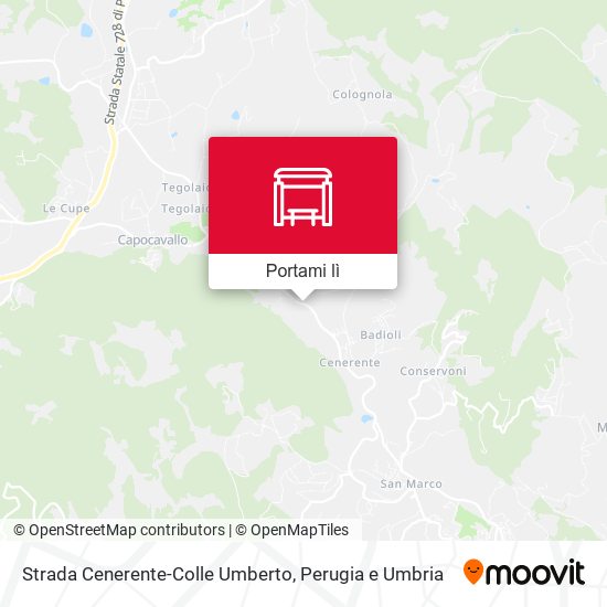 Mappa Strada Cenerente-Colle Umberto