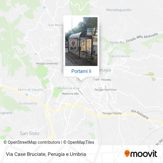 Mappa Via Case Bruciate