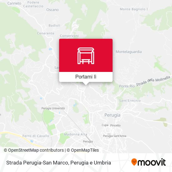 Mappa Strada Perugia-San Marco