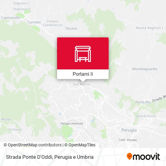 Mappa Strada Ponte D'Oddi