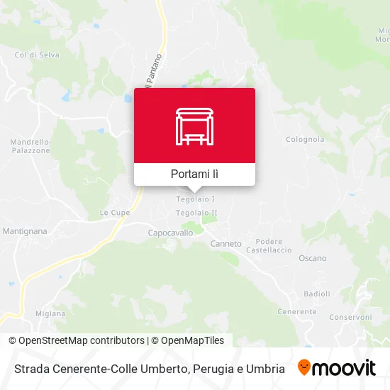 Mappa Strada Cenerente-Colle Umberto