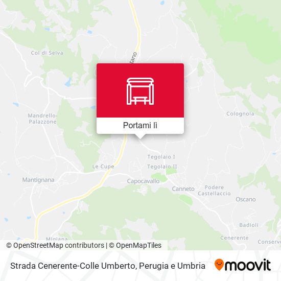 Mappa Strada Cenerente-Colle Umberto